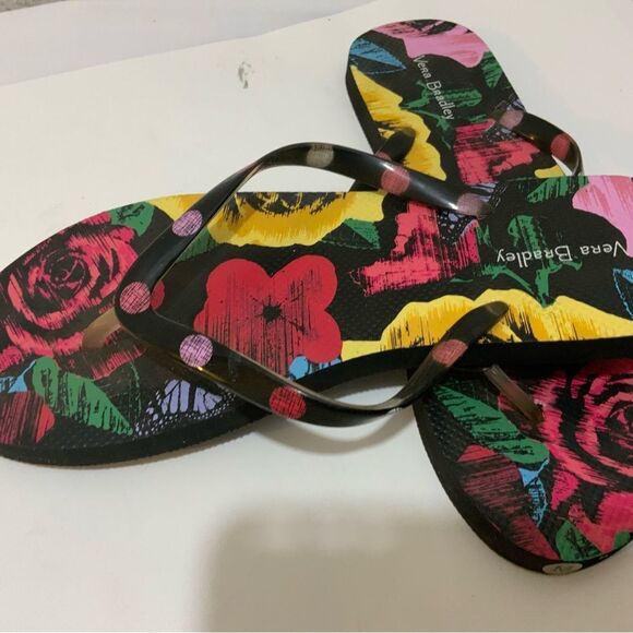 NWT Vera Bradley Havana Rose Small Flip Flops 7/8 - Picture 4 of 7